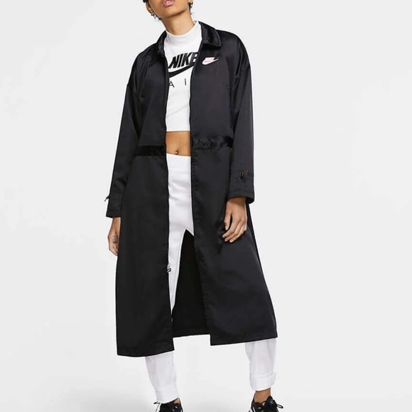 Nike Jackets & Blazers - Nike Sportswear Icon Clash Satin Long Jacket Black CU5974-010 Women L
